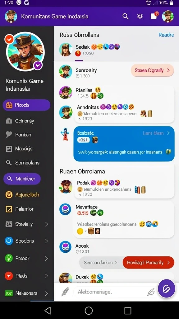 rr89 - Menu utama yang mudah dinavigasi.